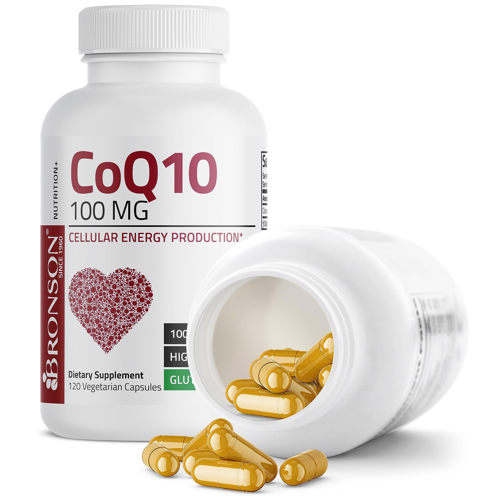 Bronson CoQ10 100 MG High Potency Cellular Energy Production, 120 Vegetarian Capsules BronsonBuy Supplements Australia