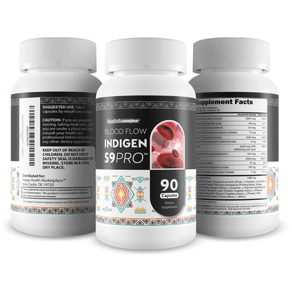 Blood Flow Indigen S9 Pro - Our Best Poor Circulation Supplements for Advanced Blood Flow Care - Blood Circulation Support - Blood Circulation Supplements for Healthy Blood Flow Help Blood Flow Pills Happy Health MarketplaceBuy Supplements Australia