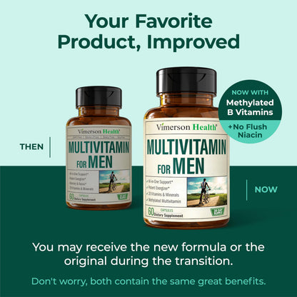 Multivitamin for Men – Methylated Mens Multivitamins & Multiminerals Capsules with Vitamin B12, A, D, C, Zinc, Magnesium & More for Complete Daily Support Vimerson HealthBuy Supplements Australia