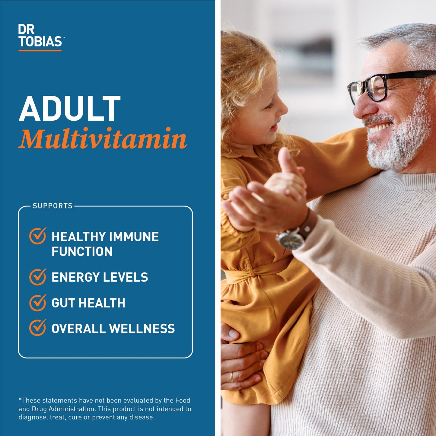 Dr. Tobias Adult Multivitamin for Women & Men, Energy & Immune Support from 42 Fruits Dr. TobiasBuy Supplements Australia