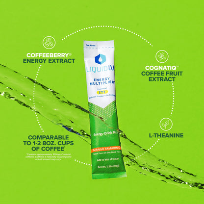 Liquid I.V. Hydration + Energy Multiplier - Mango Tamarind - Hydration Powder Liquid I.V.Buy Supplements Australia