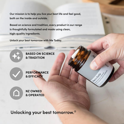 me today Multivitamin for Men, Mineral Supplements with 27 Vitamins, Minerals and Herbs, Including D, C, A, B, Biotin and Zinc, Vegetarian | General Health Supplements | 60 Capsules me todayBuy Supplements Australia