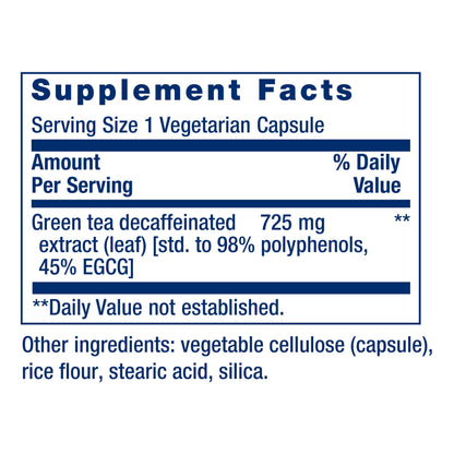 Life Extension Decaffeinated Mega Green Tea Extract – Polyphenol-Rich, Cell Health Life ExtensionBuy Supplements Australia