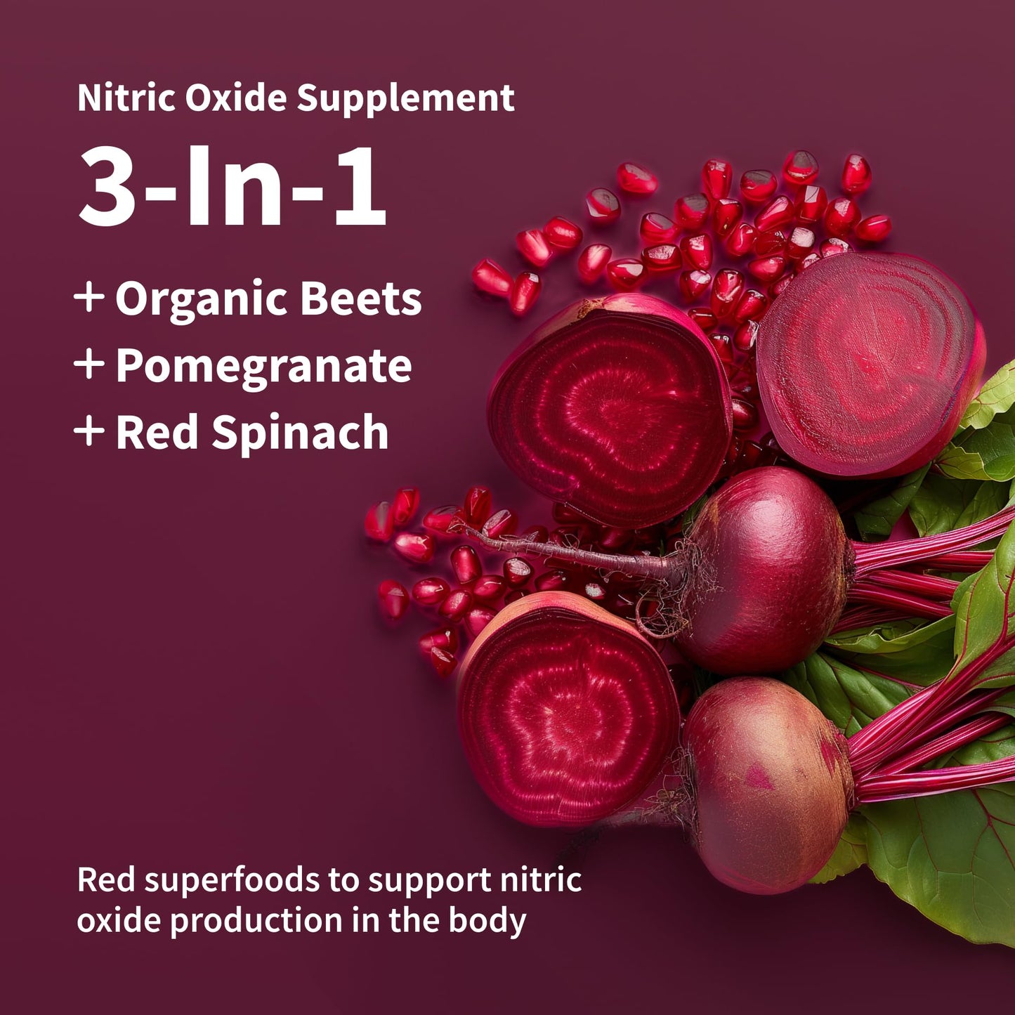 Snap Supplements USDA Organic Beet Root Powder, 3-in-1 Nitric Oxide Supplement, Support Healthy Blood Circulation, 250g (30 Servings, Cherry Lime)