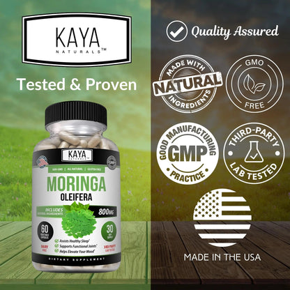 Kaya Naturals Moringa Leaf Extract - Complete Greens Superfood Supplement - Pure Miracle Tree Moringa - Boost Energy Naturally Kaya NaturalsBuy Supplements Australia