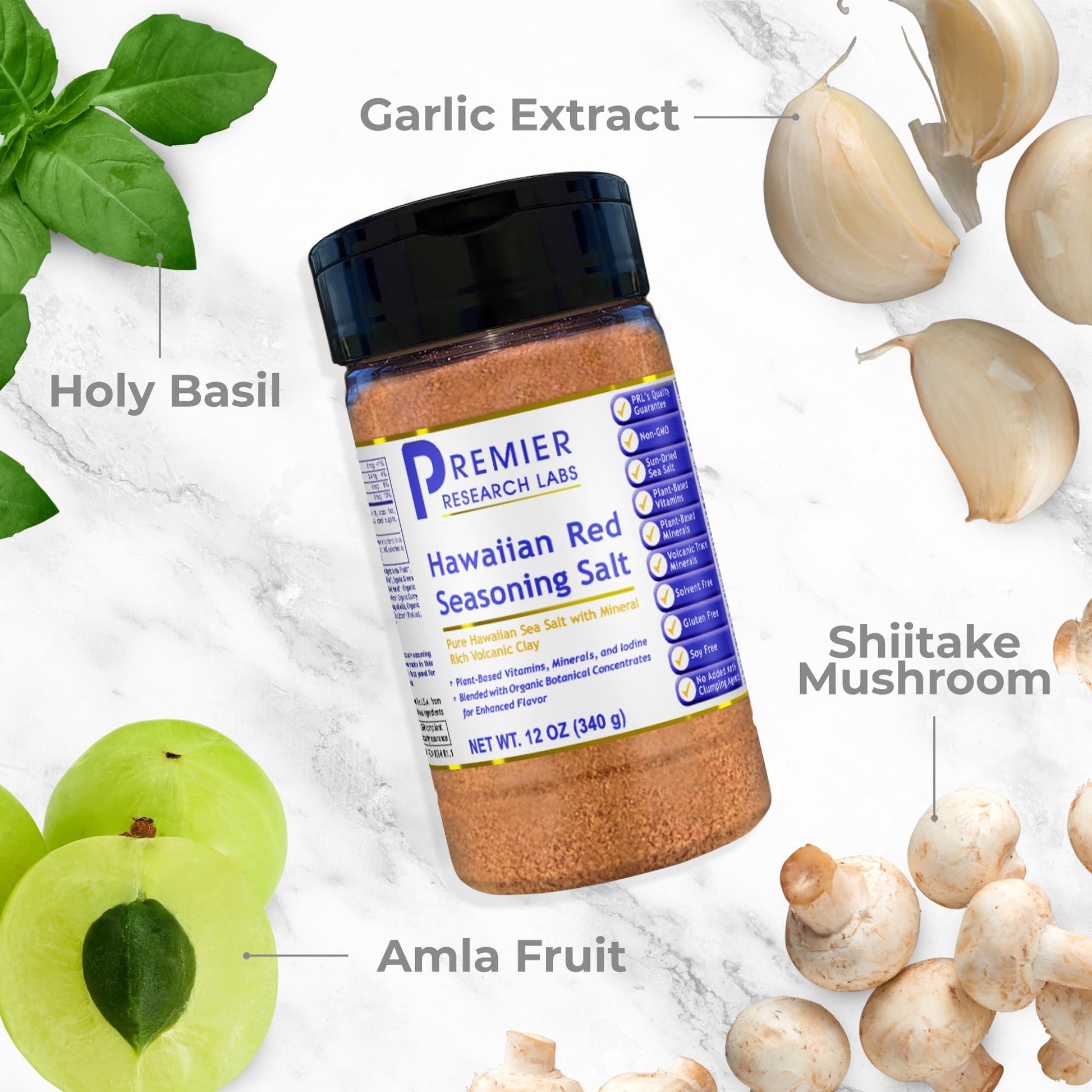 Premier Research Labs Hawaiian Red Seasoning Salt- Pink Salt, Red Hawaiian Salt, Hawaiian Red Alaea Sea Salt for Cooking, Multivitamin for Kids, Enriched with Plant-Derived Vitamins & Minerals- 12 oz Premier Research LabsBuy Supplements Australia