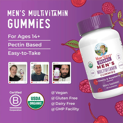 MaryRuth Organics Mens Vitamin Gummy | USDA | Vegan | Daily Multivitamins for Immune Support MaryRuth OrganicsBuy Supplements Australia