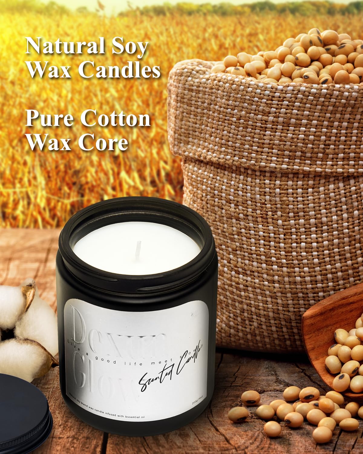 Aromatherapy Candle, Handcrafted with Natural Soy Wax and Essential Oils for Home Scented Appreciation Dexun GlowBuy Supplements Australia