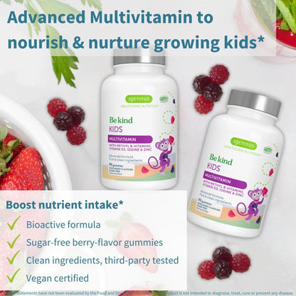 Vegan Omega-3 Algae Oil + Advanced Kids Multivitamin Gummy Bundle, High Concentration DHA & EPA + Vitamin A, B, C, D3 & E Igennus Healthcare NutritionBuy Supplements Australia