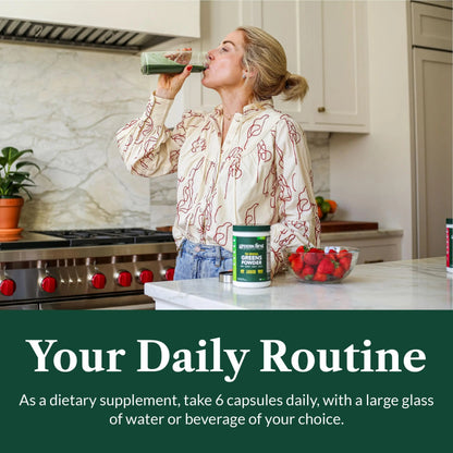Greens First Phytonutrient Capsules - 49 Antioxidant-Rich Superfoods with Organic Fruits & Veggies, Prebiotics, Probiotics Greens FirstBuy Supplements Australia