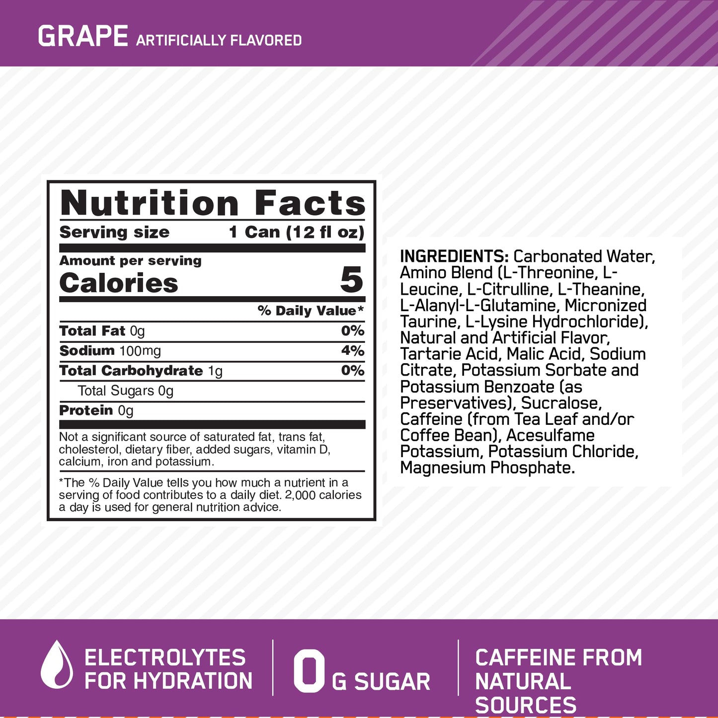 Optimum Nutrition Amino Energy Sparkling Hydration Drink, Electrolytes, Caffeine Optimum NutritionBuy Supplements Australia