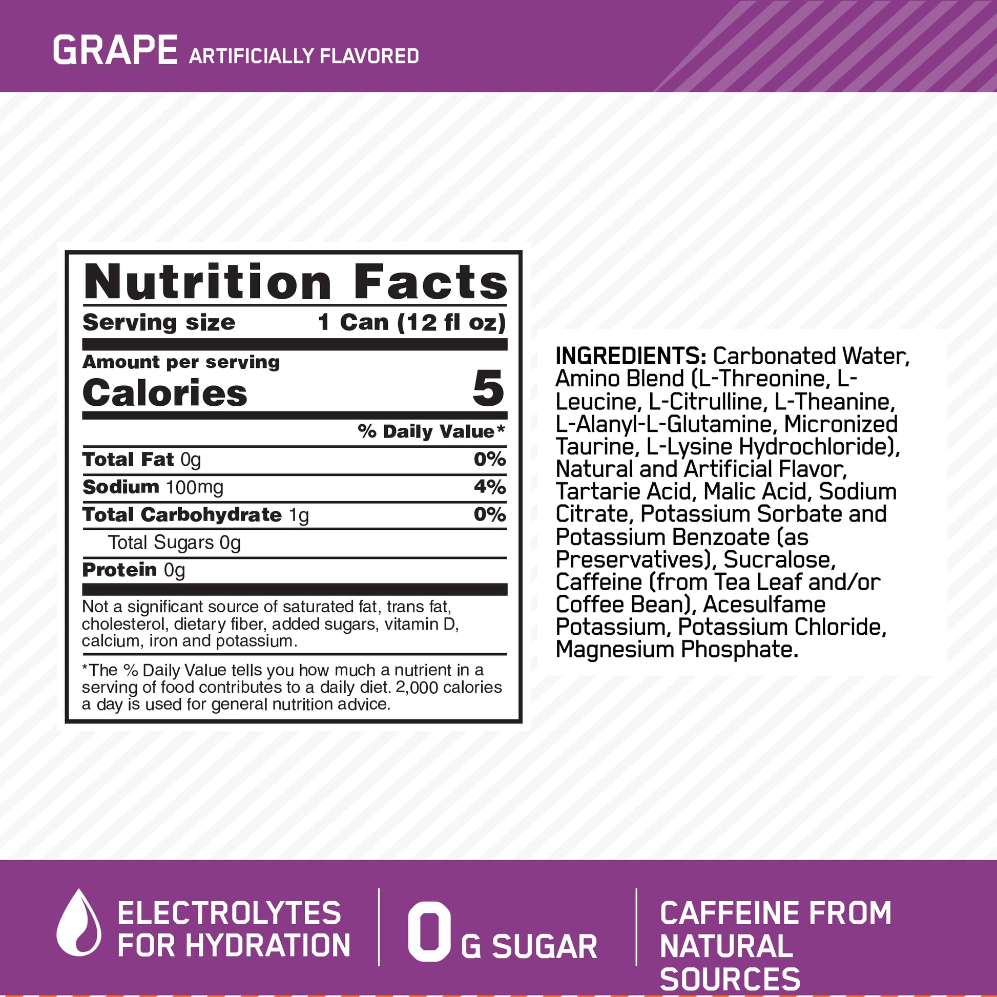 Optimum Nutrition Amino Energy Sparkling Hydration Drink, Electrolytes, Caffeine Optimum NutritionBuy Supplements Australia