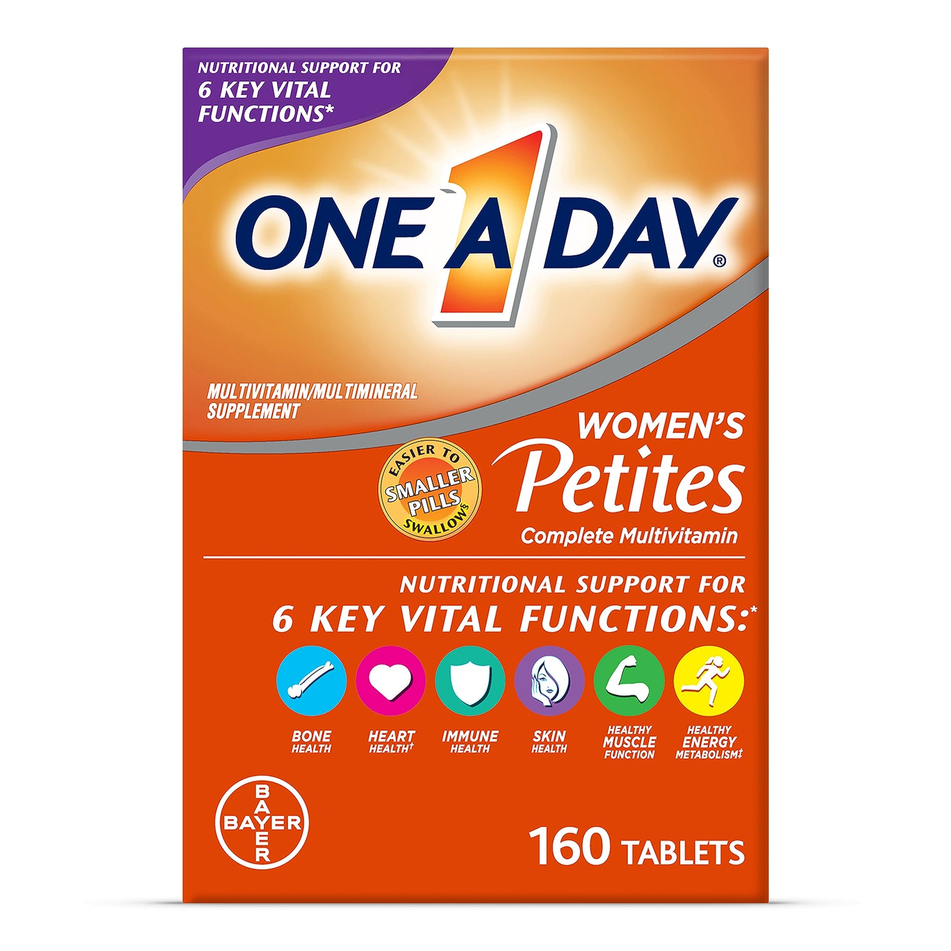 One A Day Women’s Petites Multivitamin,Supplement with Vitamin A, C, D, E and Zinc for Immune Health Support, B Vitamins, Biotin, Folate (as folic acid) ONE A DAYBuy Supplements Australia