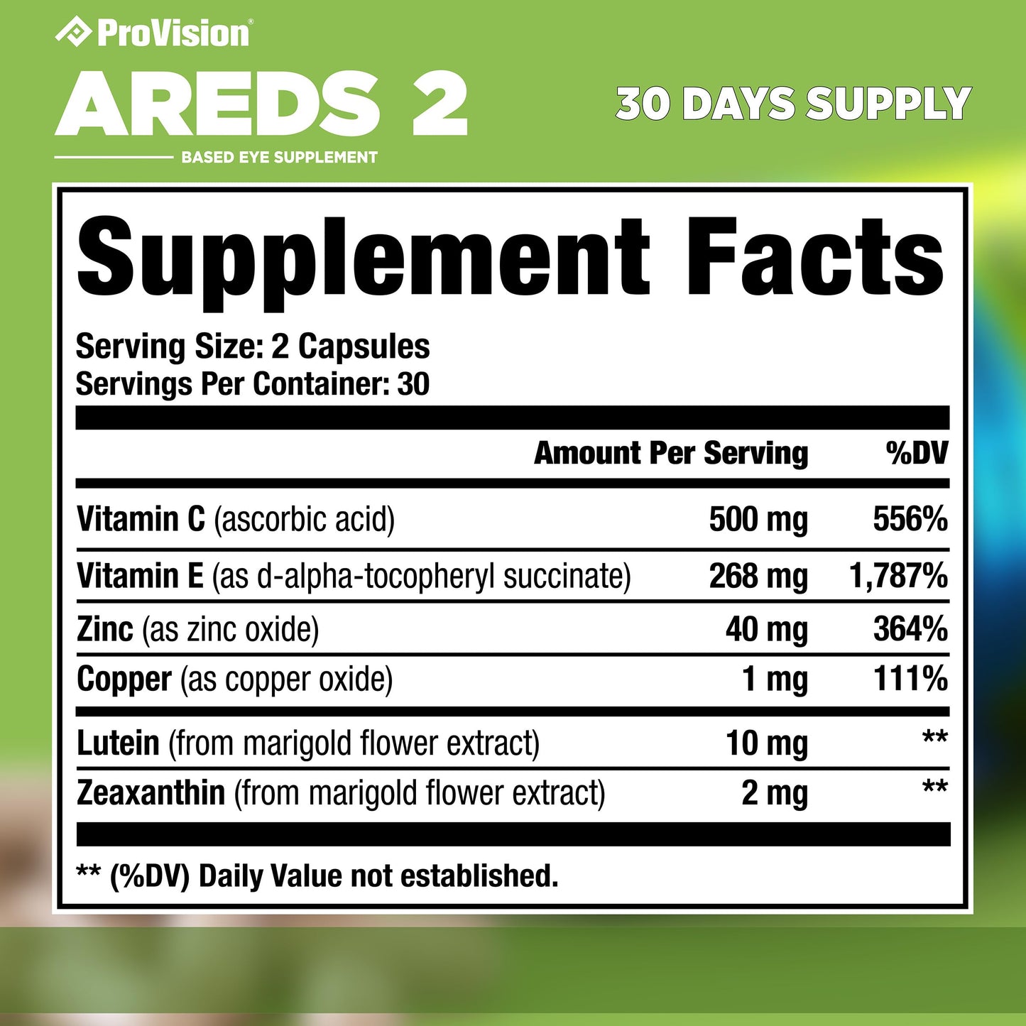 Provision AREDS 2 Eye Vitamins - Enhance Vision Supplements - Lutein Zeaxanthin Vision Complex - 60 Eye Supplement Capsules ProVisionBuy Supplements Australia