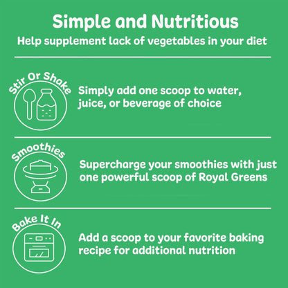 New Vitality Royal Greens Superfood Powder | Healthy Veggie Powder with Probiotics, Enzymes, Antioxidants, Wheat Grass & Greens 10.75oz (30 Day Supply) New VitalityBuy Supplements Australia