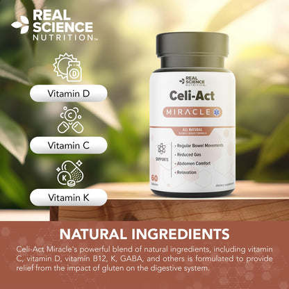 Real Science Nutrition Celi-Act Miracle is a Natural Supplement to Support Celiac Discomfort and Digestive Health Real Science NutritionBuy Supplements Australia