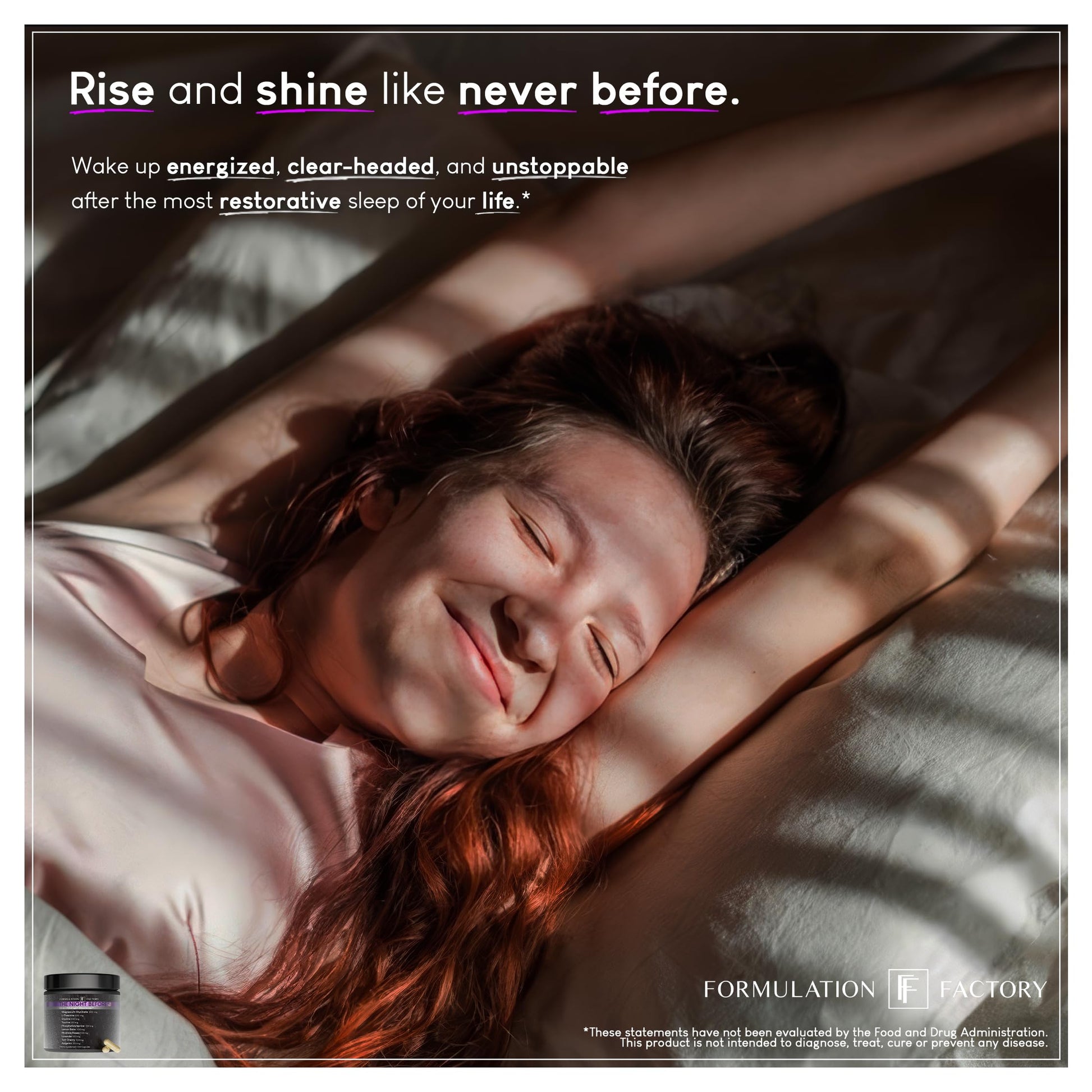 The Night Before 10-in-1 Midnight Maximizer Sleep Aid, Stress Relief, Cognition, Relaxation, Recovery, Focus, Magnesium Glycinate, L-Theanine & More, (120 Capsules – 2 Month Supply) Formulation FactoryBuy Supplements Australia