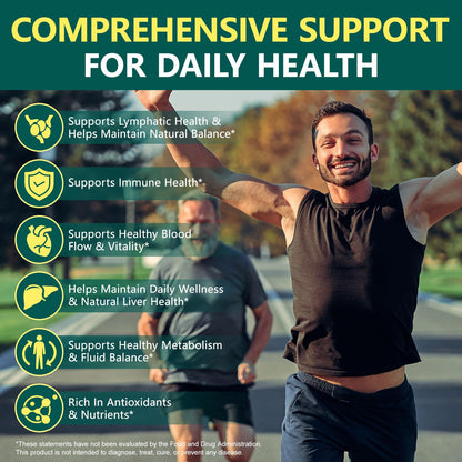 chenyayun Lymphatic Drainage Supplements, 240 Softfels, 21-in-1 Natural Herbal Blends with Echinacea, Dandelion, Burdock Root for Lymph System, Immune Support, Cleanse, Less Swelling/Bloating chenyayunBuy Supplements Australia