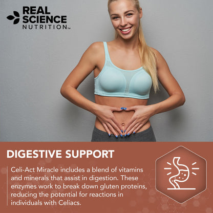 Real Science Nutrition Celi-Act Miracle is a Natural Supplement to Support Celiac Discomfort and Digestive Health Real Science NutritionBuy Supplements Australia