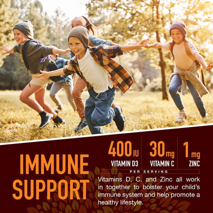 YUM-V'S Kids Strong Earth - Organic Immune Health Gummies with Vitamin C, Vitamin D3 Plus Zinc - Immune System Boost Zinc YUM-V'SBuy Supplements Australia
