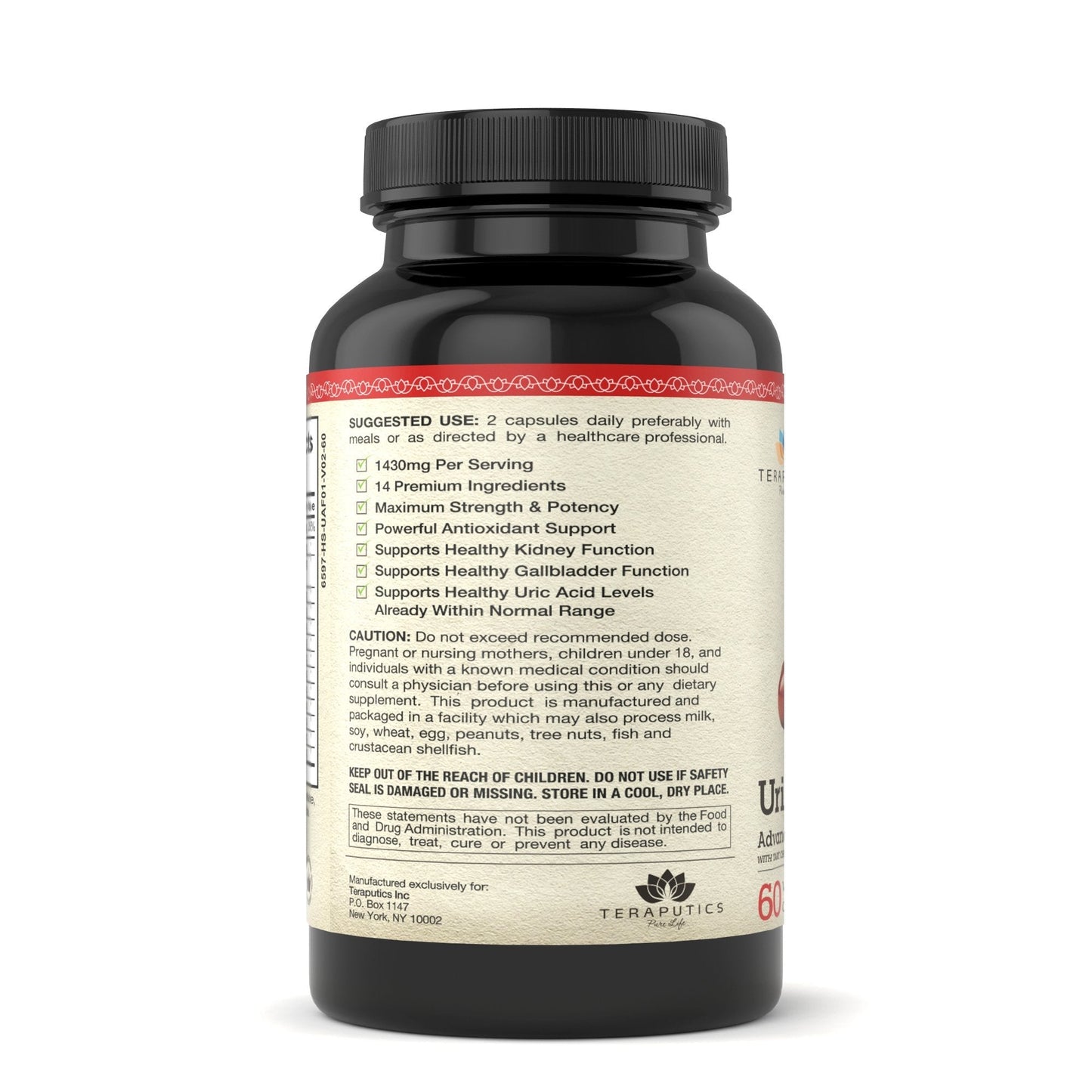 Uric Acid Support Formula | Advanced Uric Acid Cleanse & Kidney Support Supplement - Includes Tart Cherry Concentrate, Celery Seed Extract + 12 More High Potency Ingredients, 60 Veggie Capsules TeraputicsBuy Supplements Australia