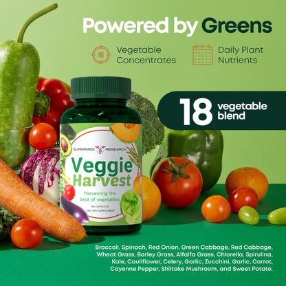 Supermed Research Fruits and Vegetables Supplements – 2 Pack Combination Fruit & Veggies Supplement – Whole Food Vitamins & Minerals for Adults – Superfood Veggie Vitamins for Adults (180 x 2, 360 Ct) Supermed ResearchBuy Supplements Australia