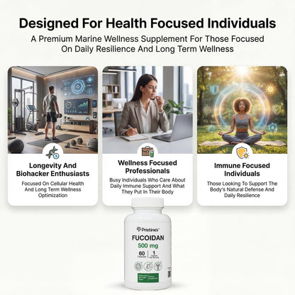 PRISTINE'S Fucoidan 500MG Immunity Supplement Capsules - 60 Day Supply - Brown Seaweed Extract - Potent Herbal Antioxidant Lung Health & Skin Health Support PRISTINE'SBuy Supplements Australia