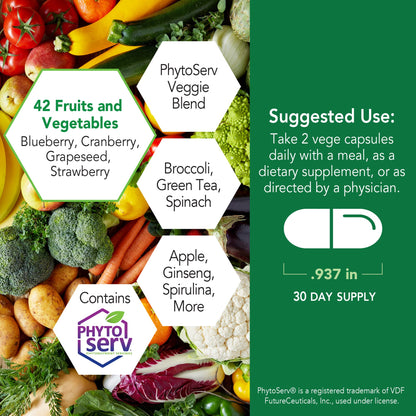 Botanic Choice Mega Fruits and Veggies Blend (60 Capsules) + Lemon Balm Tincture (1 fl oz) Bundle - Energy Balance & Superfood Supplement + Relaxation and Sleep Support Botanic ChoiceBuy Supplements Australia