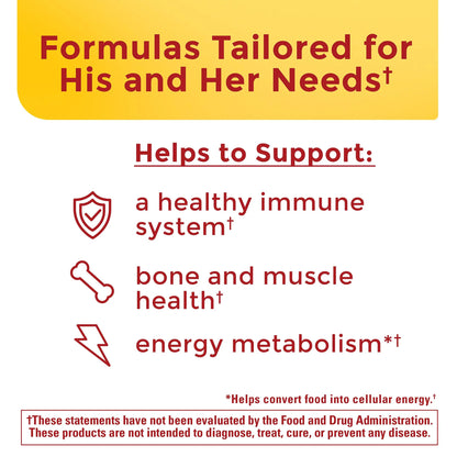 Nature Made Multivitamin Gummies Combo Pack for Him & Her, Tasty Men & Womens Multivitamin with Vitamin C, Vitamin D3, B Vitamins Nature Made