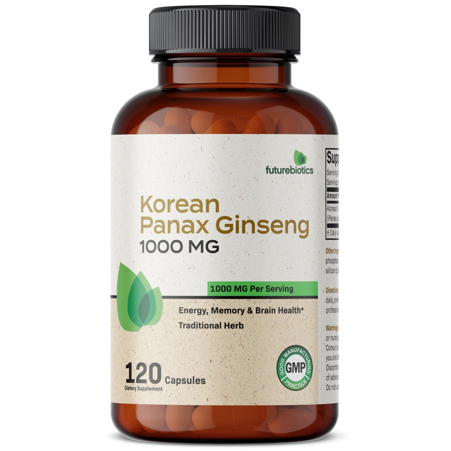 Futurebiotics Korean Panax Ginseng 1000 MG Per Serving Energy, Memory & Brain Health FuturebioticsBuy Supplements Australia