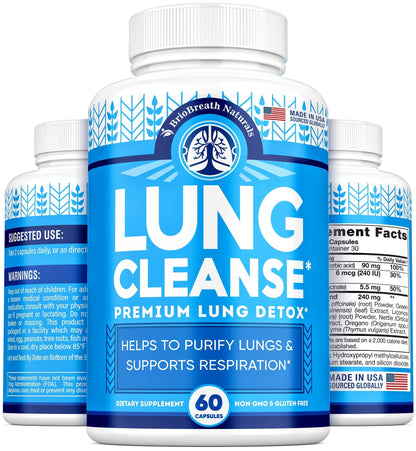 Lung Support Supplement - Natural Capsules for Lung Cleanse and Detox BRIOBREATH NATURALSBuy Supplements Australia