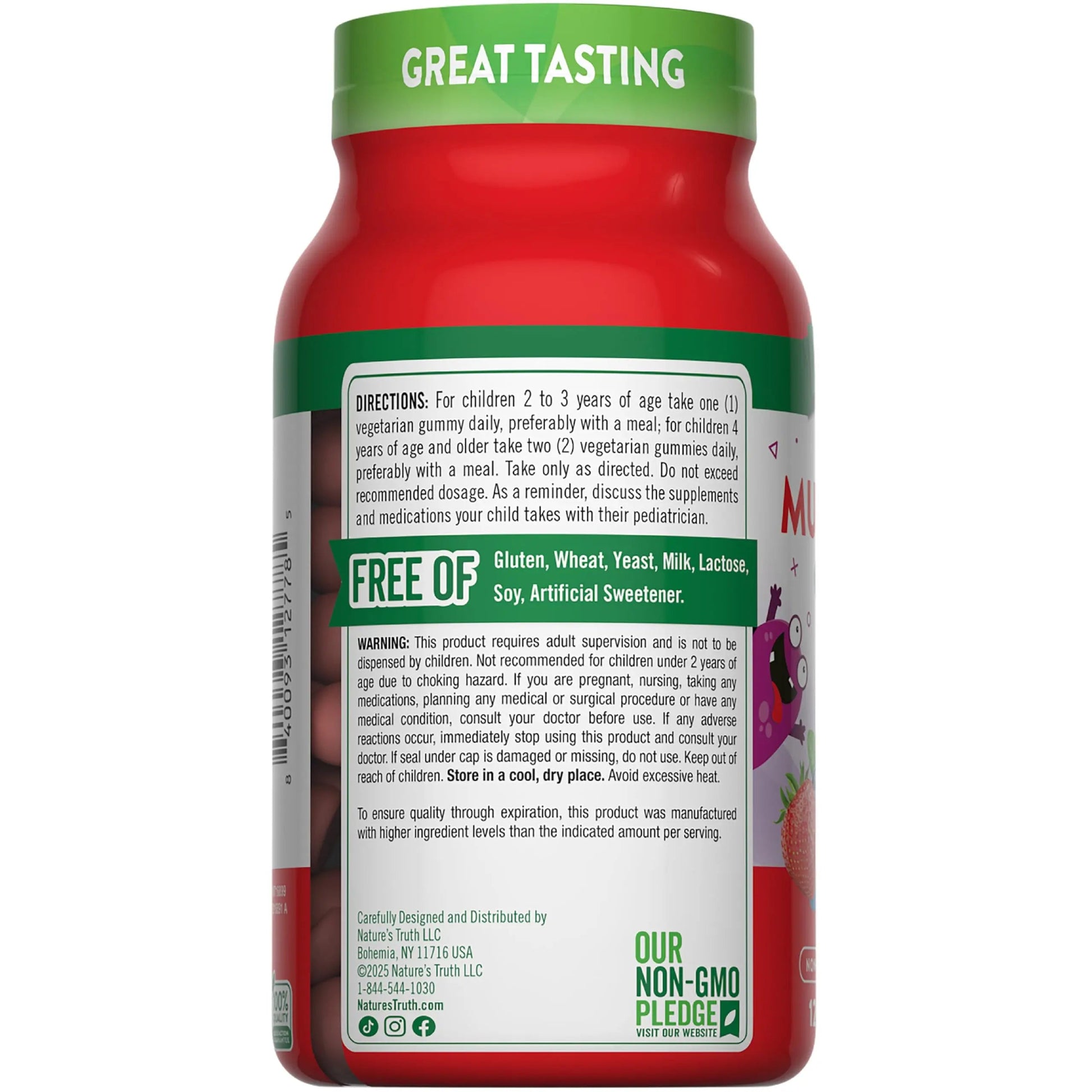Nature's Truth Kids Multivitamin Gummies with Probiotics | 120 Count | Berry Punch Flavor | Vegetarian, Non-GMO & Gluten Free Supplement Nature's Truth
