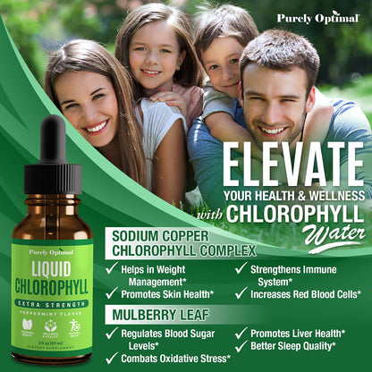 Premium Chlorophyll Liquid Drops - 100% Natural & Gluten Free Liquid Chlorophyll Purely OptimalBuy Supplements Australia