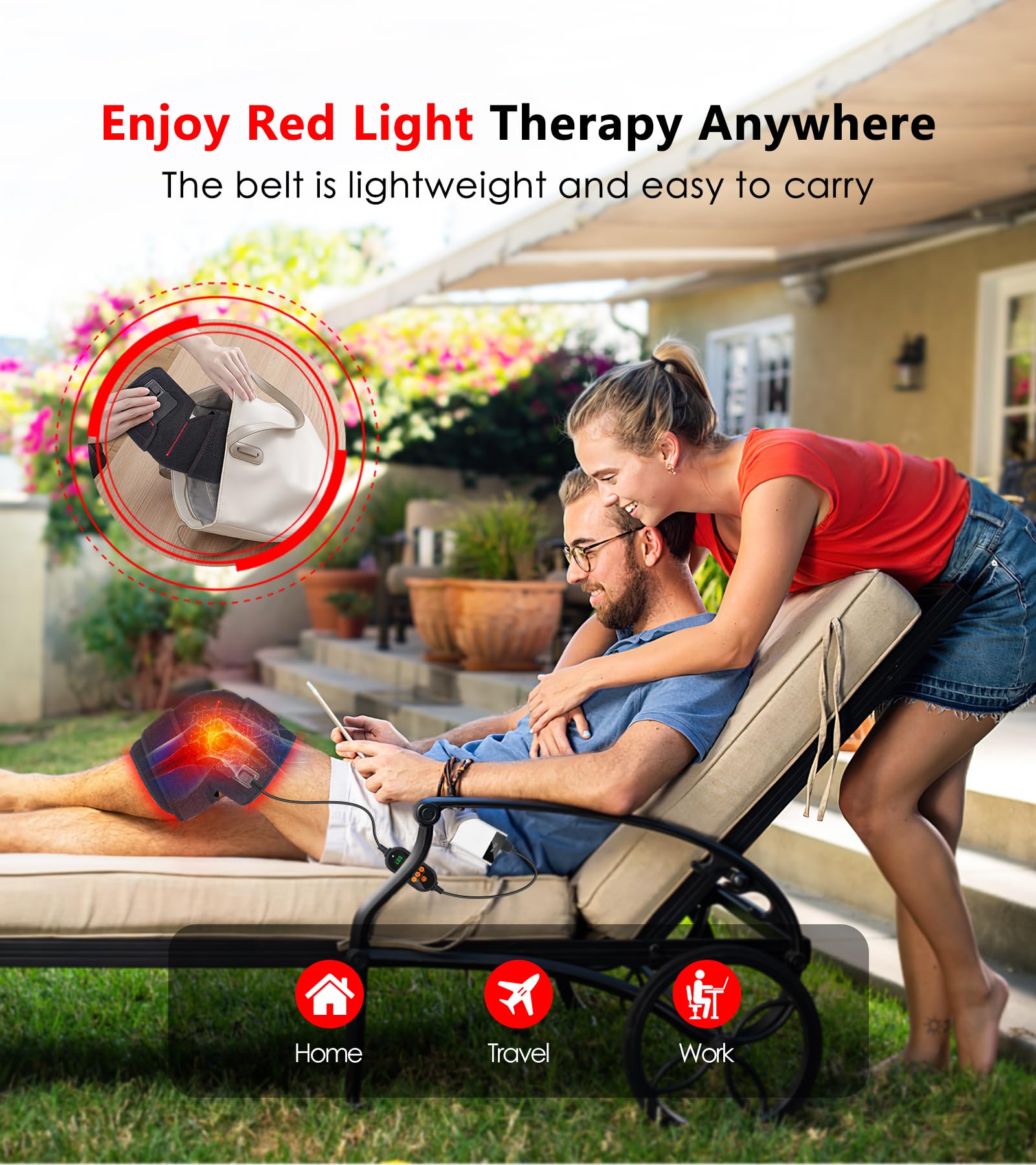 Red Light Therapy for Knee, Infrared Red Light Therapy Device Wrap Belt with 660nm Red Light RUISQMBuy Supplements Australia