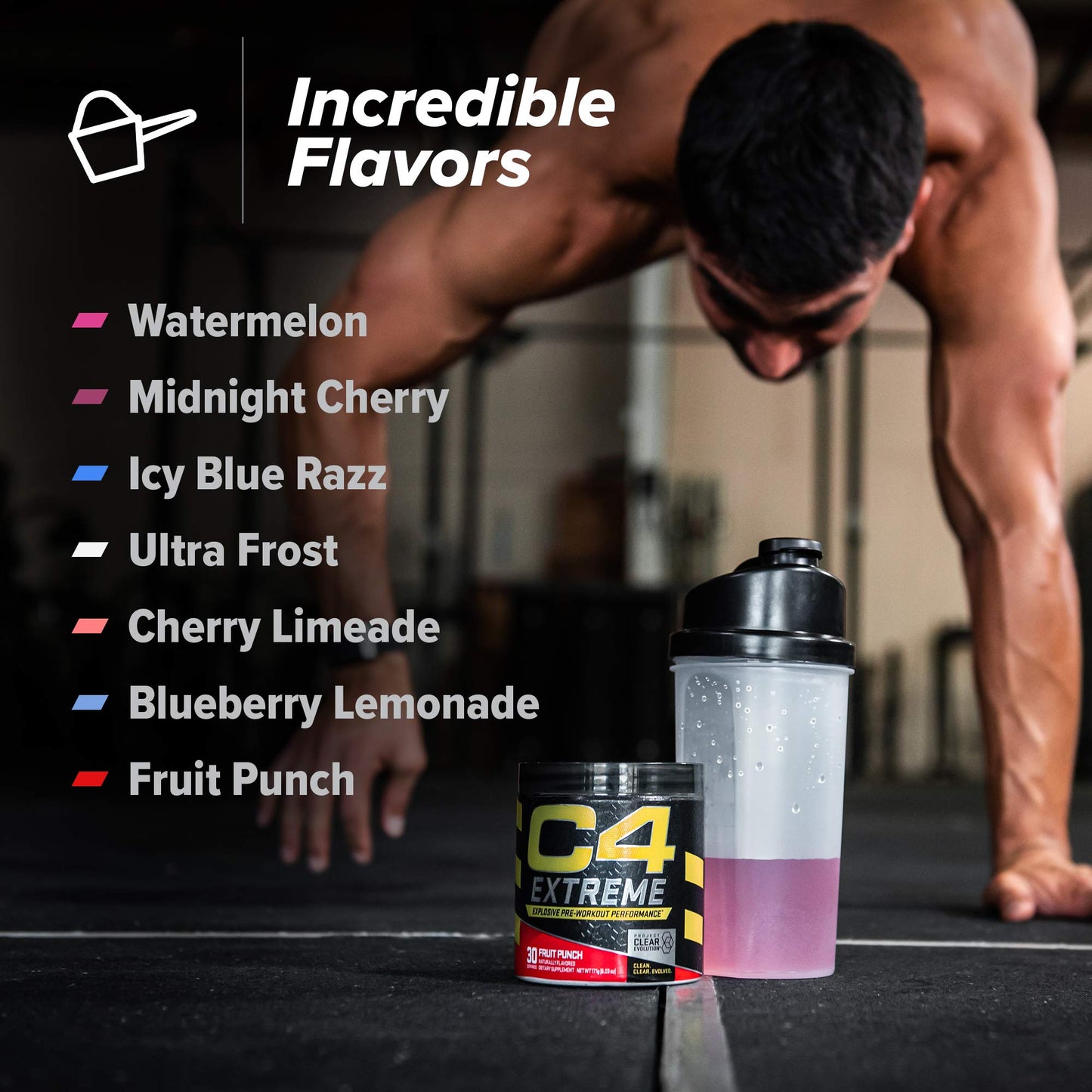 C4 Extreme Pre Workout Powder Icy Blue Razz | Preworkout Energy Supplement for Men CellucorBuy Supplements Australia