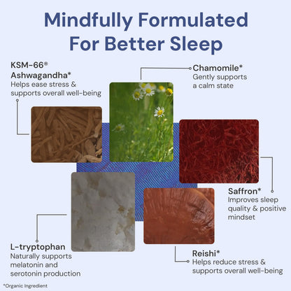 ION* Intelligence of Nature Restful Sleep - Ashwagandha Calm Sleep Aid Powder Drink Mix for Restful Night with Magnesium and L Theanine for Women and Men - 5 Packets ION* Intelligence of NatureBuy Supplements Australia