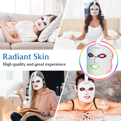 BUBLOC Red Light Therapy Mask, Led Contour Face Mask Light Therapy, 7 Color Red Light Face Mask BUBLOCBuy Supplements Australia