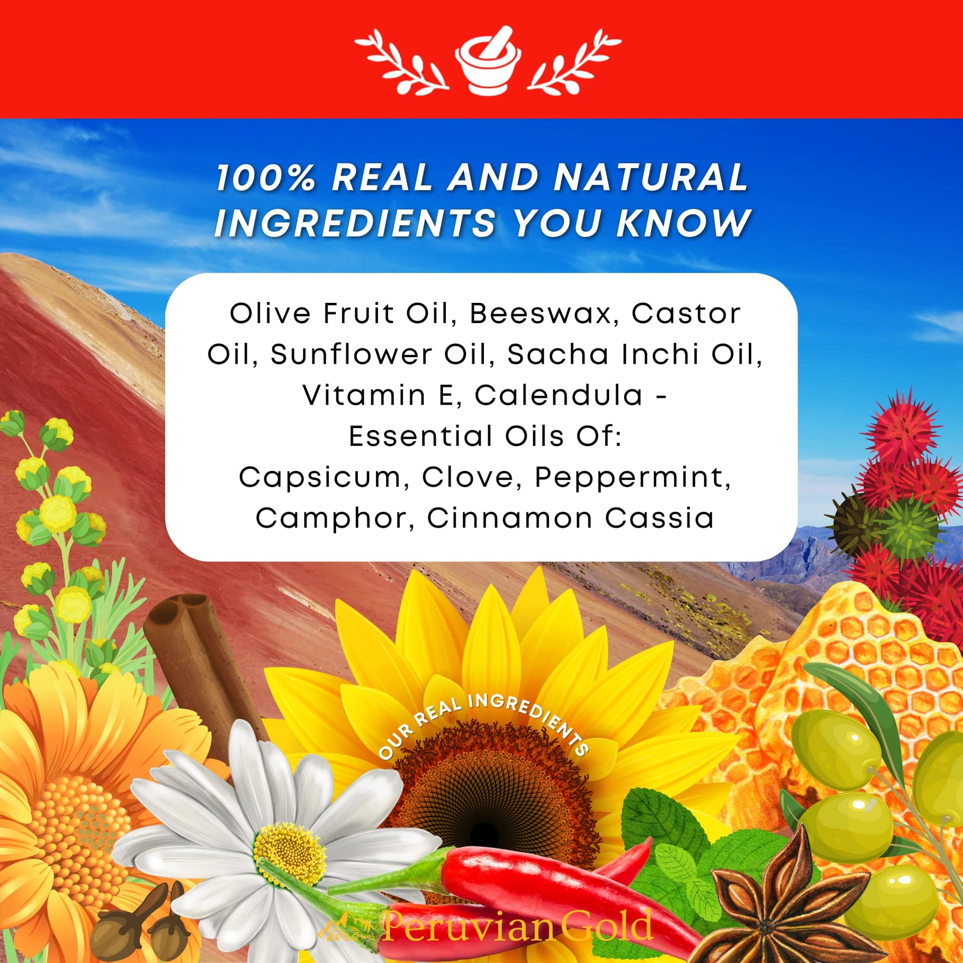 Sore Muscle Balm - Peruvian Gold Intense Heat Therapy Muscle Rub. 500K Scoville Heat Units Melts Away Sore, Painful Muscles. 2oz Peruvian GoldBuy Supplements Australia