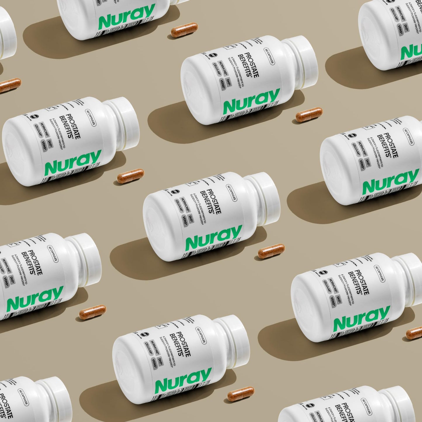 Nuray Prostate Support Supplement for Men and Women with Saw Palmetto, Vitamin C, Vitamin E, Zinc, Stinging Nettle & Alpha Lipoic Acid - 60 Vegetarian Capsules NurayBuy Supplements Australia