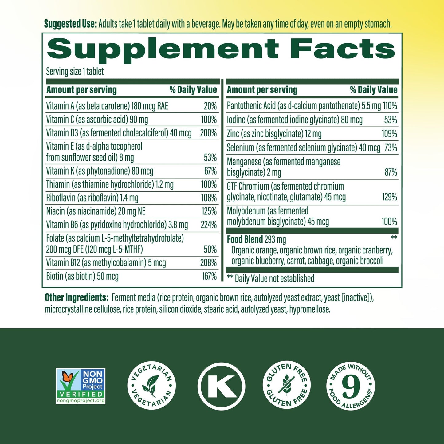 MegaFood Multivitamin for Men 55+ One Daily Mens Multivitamins, Methylated B12, Vitamin D3, C & Zinc MegaFoodBuy Supplements Australia