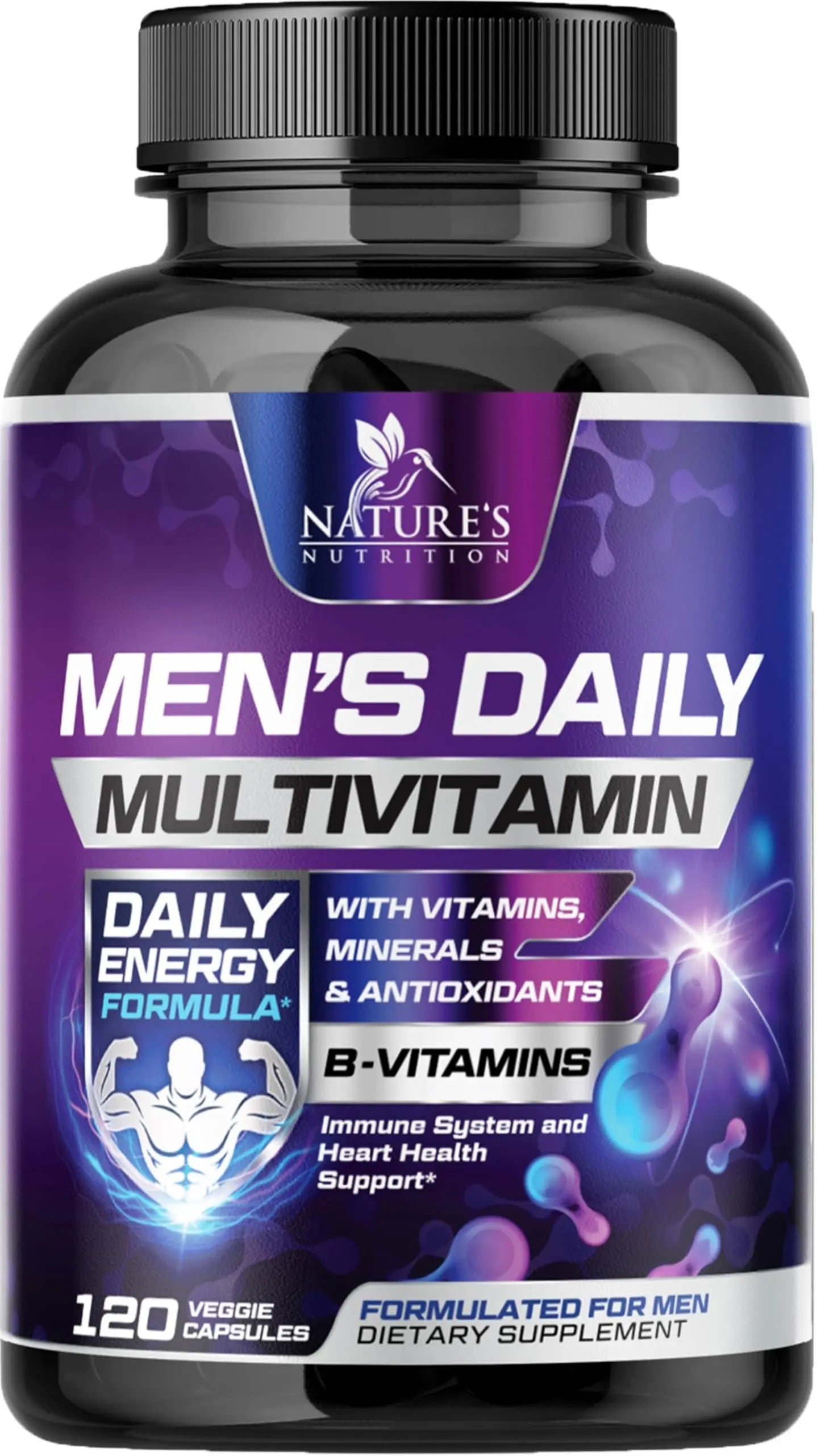 Multivitamin for Men - Advanced Supplement with Full-Spectrum Formula, Essential Vitamins A, C, D, E, & Zinc - High Potency B Vitamins Multi Nature's NutritionBuy Supplements Australia