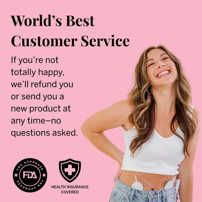 Pixie Period Pain Relief Device - Best PMS Relief Simulator with TENS Technology - Thinnest Wearable Tens Unit - Unnoticeable Under Clothes - Menstrual Cramp Comfort for Feminine Care Pixie CupBuy Supplements Australia