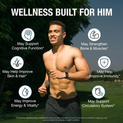 Pure By Nature One-Daily Multivitamin for Men, Immune Support Supplement with Non-GMO Ingredient, Vitamin & Minerals for Energy, 60 Veggie Capsules Pure By NatureBuy Supplements Australia