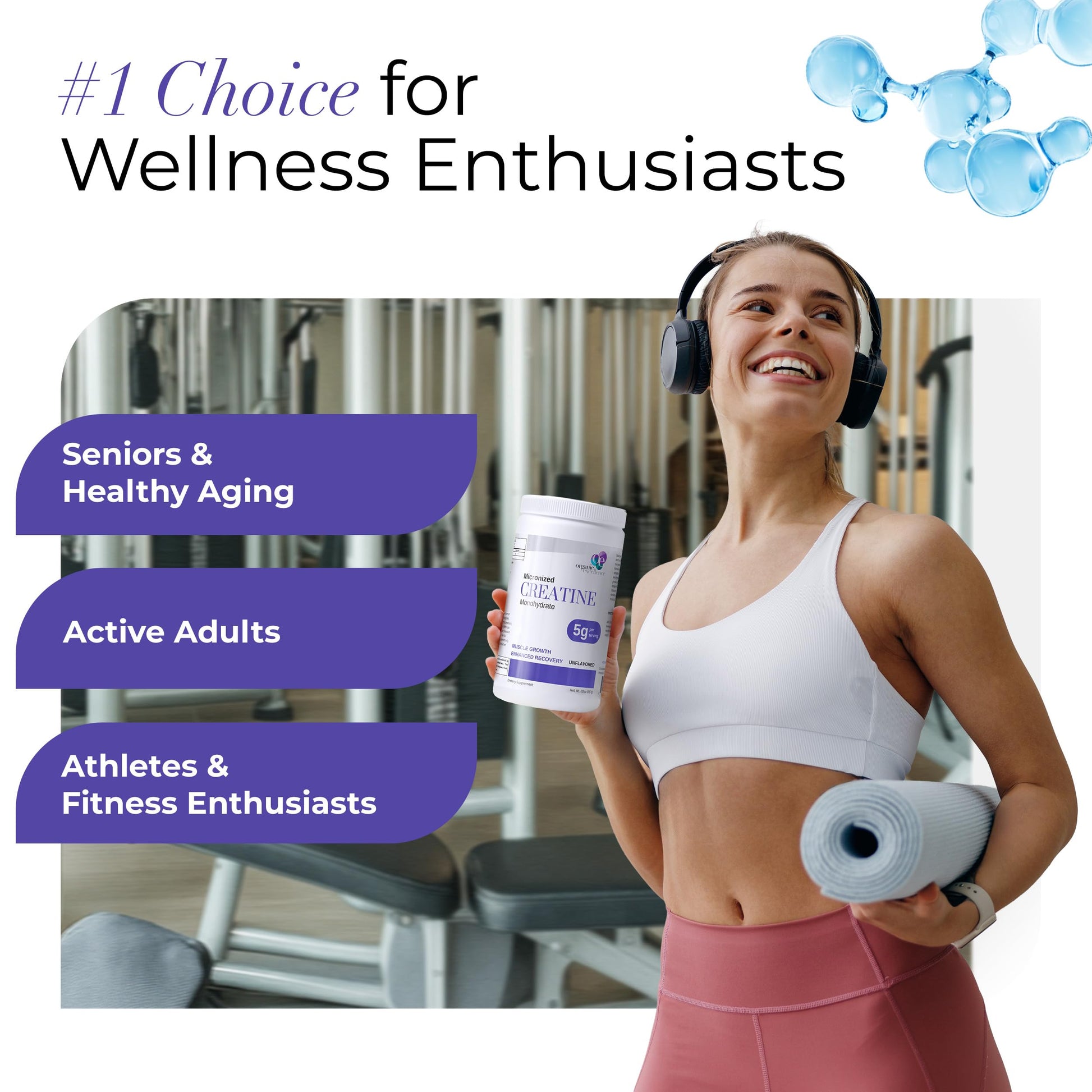 Organic Excellence Creatine Monohydrate – Micronized Creatine Powder for Muscle Growth, Strength & Recovery – Unflavored, 115 Servings Organic ExcellenceBuy Supplements Australia
