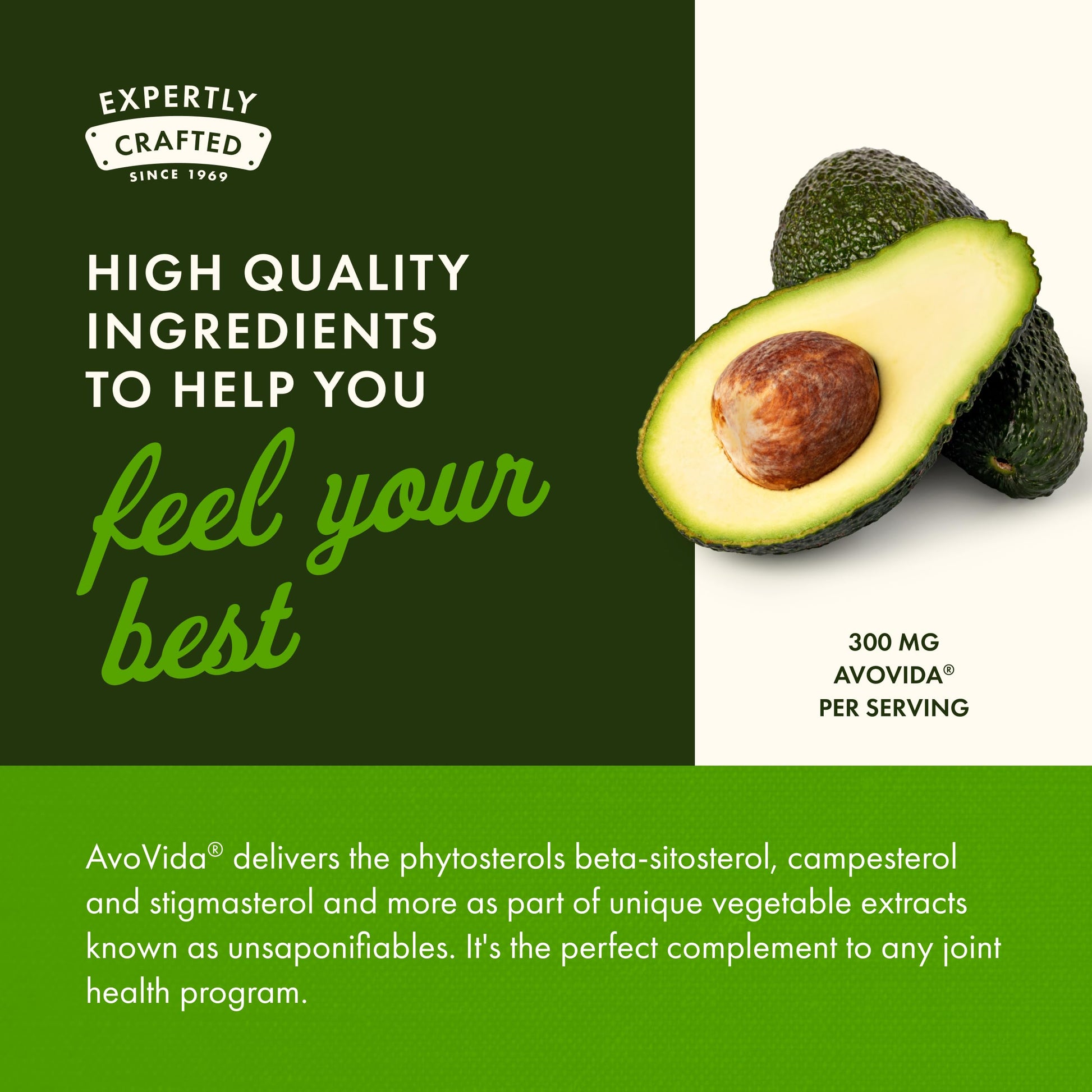 Swanson AvoVida - Natural Supplement Promoting Joint Health & Mobility - Avocado & Soybean Unsaponifiables to Support Cartilage & Tissue Health - (60 Capsules, 300mg Each) (1 Pack) SwansonBuy Supplements Australia
