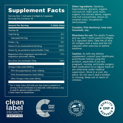 Puori P3 Health Essentials with Magnesium Zinc Complex, Omega 3 Fish Oil & Vitamin D3 Supplements - Men & Womens Daily Multi PuoriBuy Supplements Australia