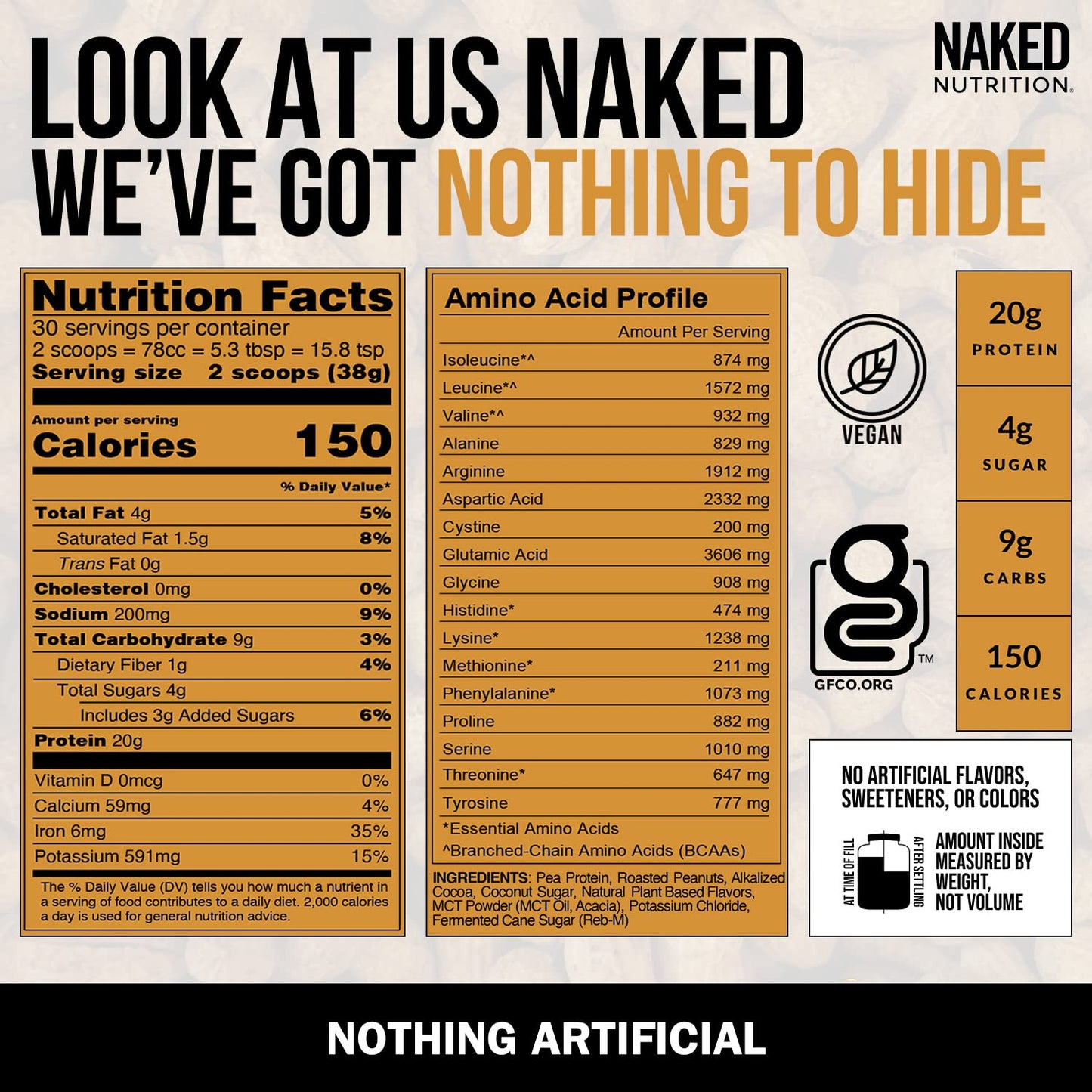 Naked Shake - Chocolate Peanut Butter Protein Powder - Vegan Protein Powder from US NAKEDBuy Supplements Australia