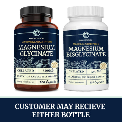 Magnesium Bisglycinate 400mg | Chelated Bisglycinate for Muscle Relaxation, Bones Nobi NutritionBuy Supplements Australia