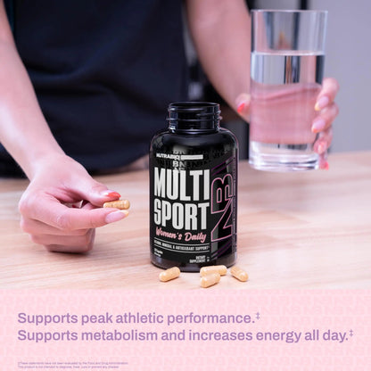 NutraBio Multisport for Women - Womens MultiVitamin - 33 Vitamins, Minerals, Micronutrients - Rich in Antioxidants NutraBio