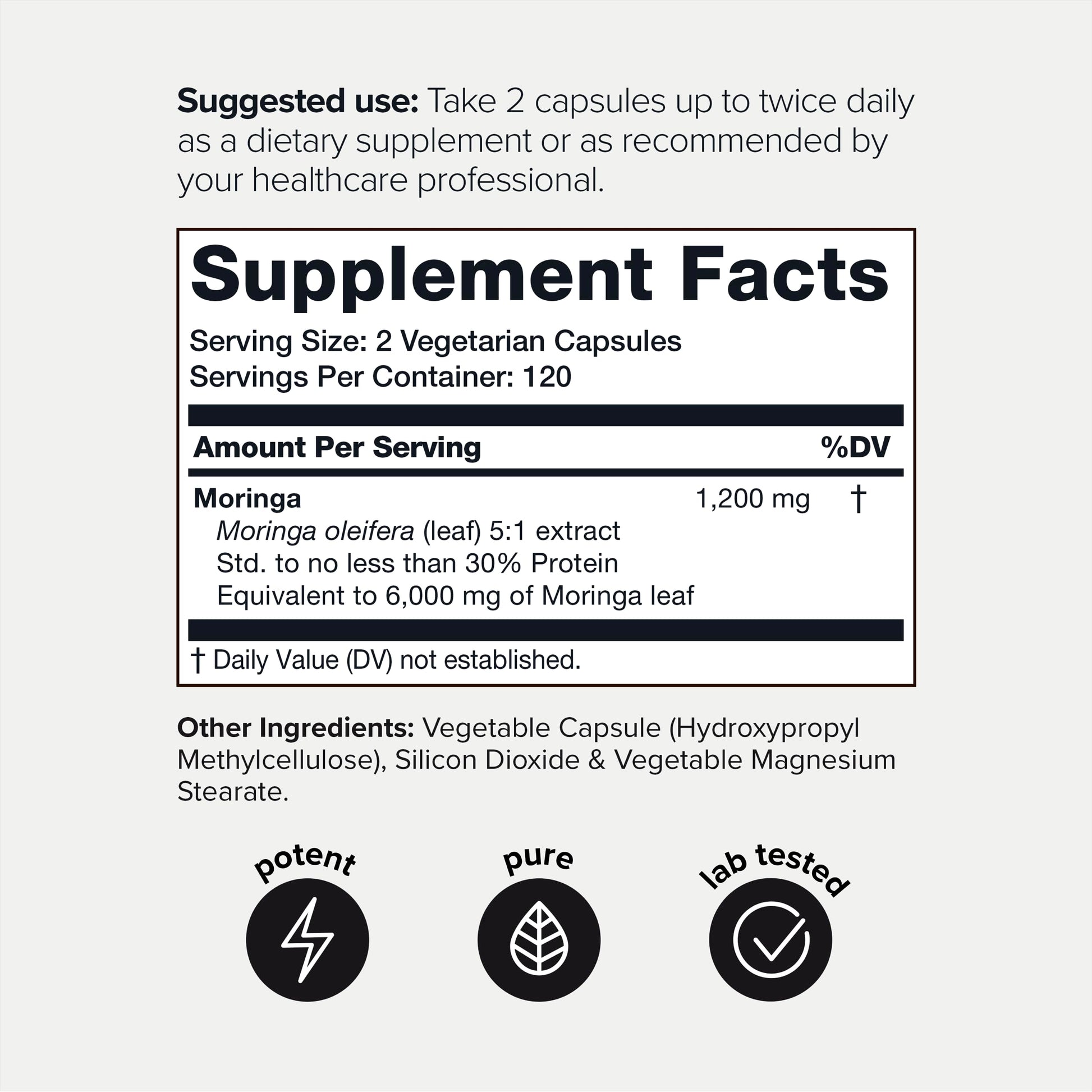 Highly Potent Full Spectrum Indian Moringa Extract - 30% Third-Party Tested Protein ToniiqBuy Supplements Australia
